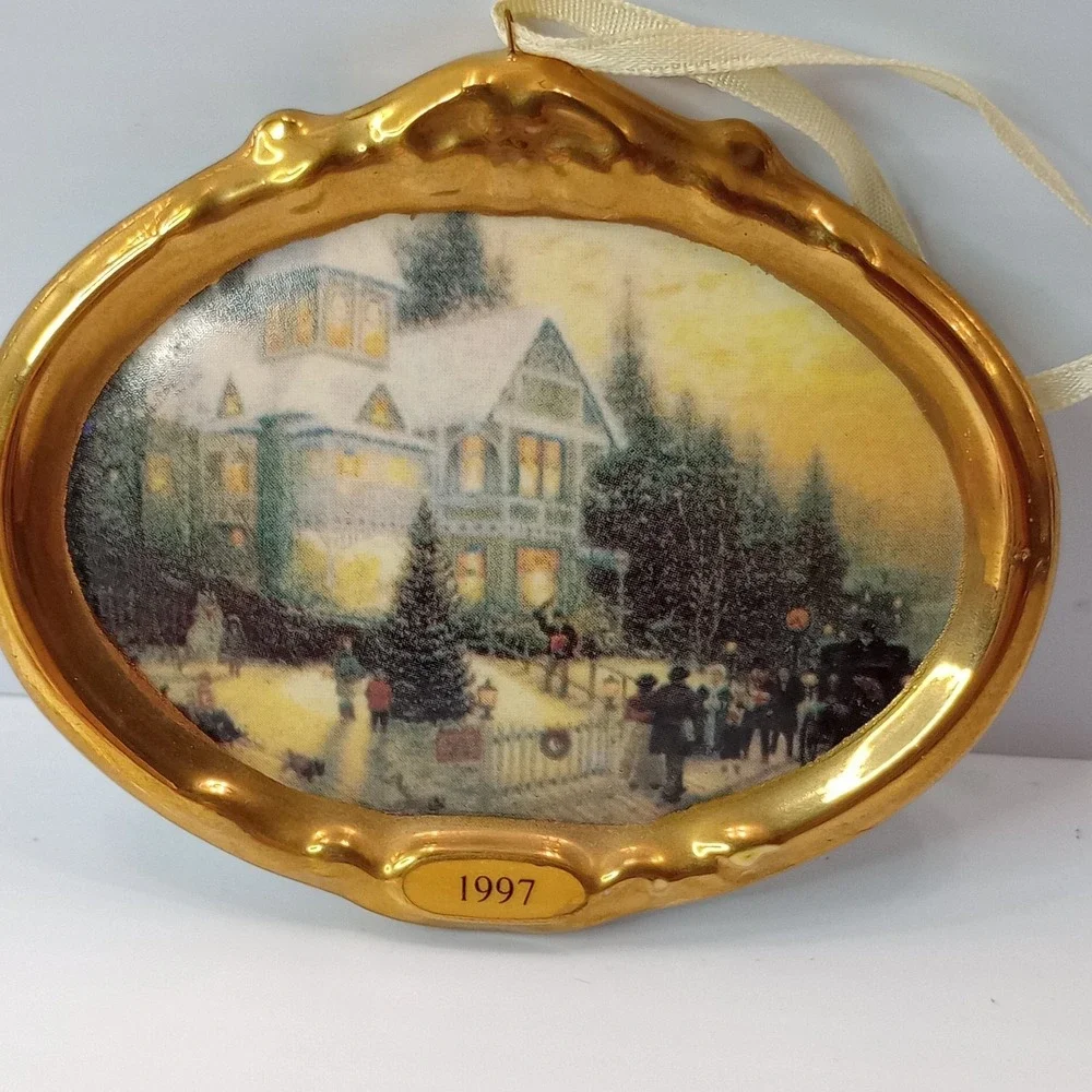 Hallmark Keepsake Ornament 1997 Thomas Kinkade Victorian Christmas‎ 1st Series